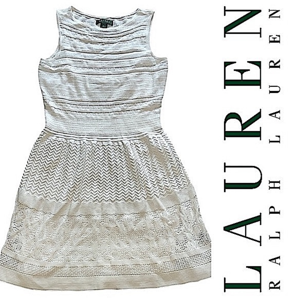 Lauren Ralph Lauren Dress White Crocheted Dress